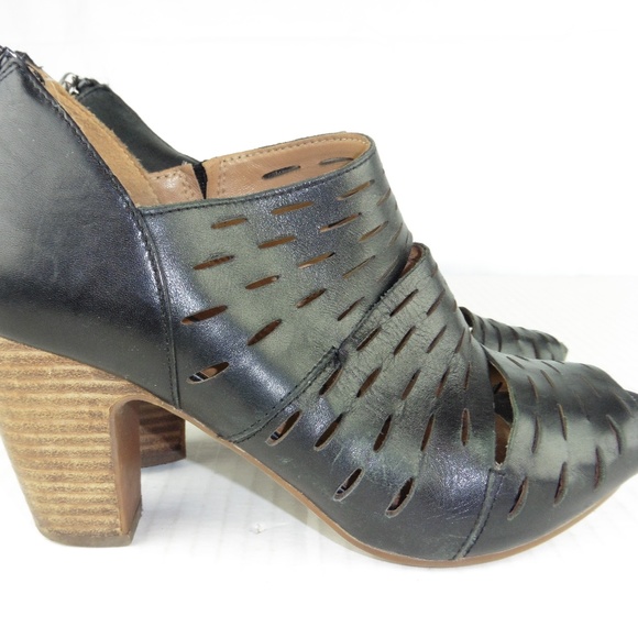 leather bootie sandals